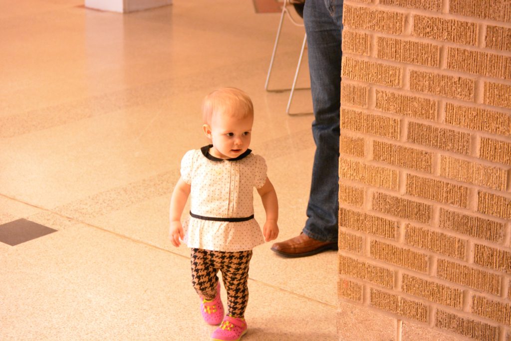 Apparently this was Alice's go to activity during the ceremony. Can't say I blame her. ;) 